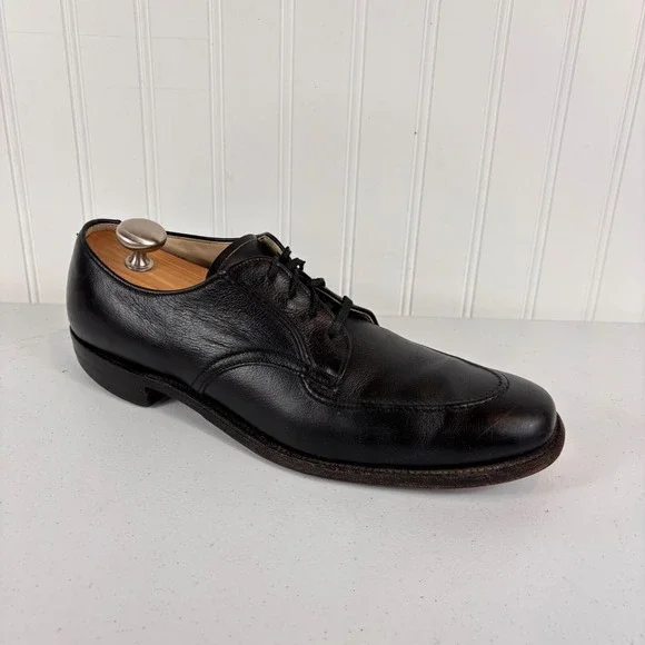 Alden Shoes Mens 12 AA Narrow Moc Toe Blucher Black Leather Alden Shoes Mens 12 AA Narrow Moc Toe Blucher Black Leather  main image 4